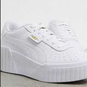 Puma White Cali Wedge - Size 9.5